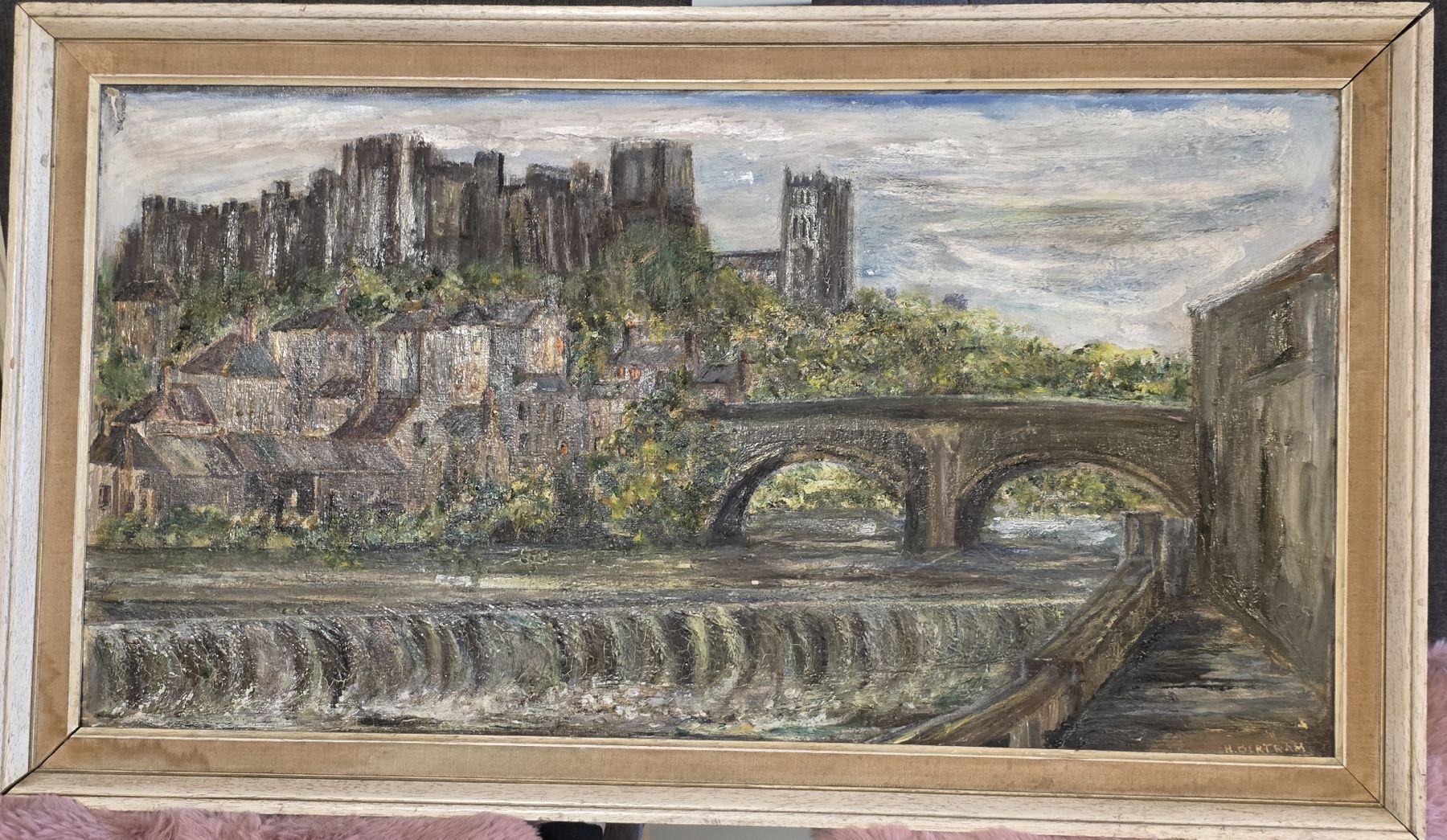 Tableaux: Ölgemälde "Französisches Dorf" F.Hermann Bertram – D'occasion à Rohrbach par lod_m58r
