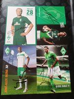 Weder Bremen - 4x Handsignierte Autogrammkarten