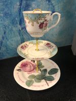 Etagere Vintagegeschirr Roy Kirkham Patisserie Tischdeko