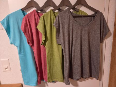 Neue 4er Set Damen T-Shirts Sommer Casual Look, Gr. M