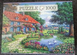 Puzzle Motiv "IDYLLISCHE HÜTTE"