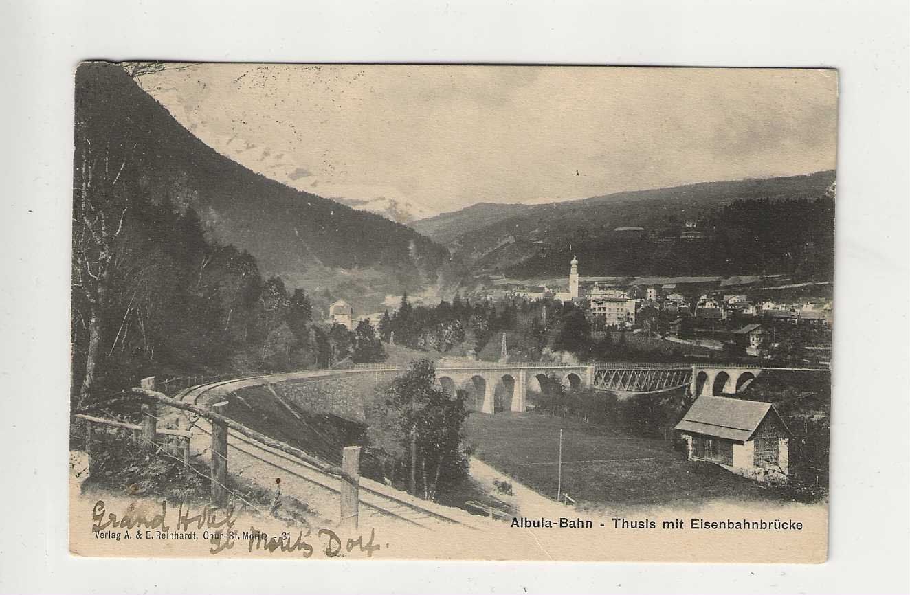 Cartoline postali: Thusis, 1913 – Usato da Spiez venduto da Niesen20