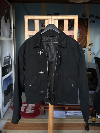 Black H&M Cropped Fireman jacket
