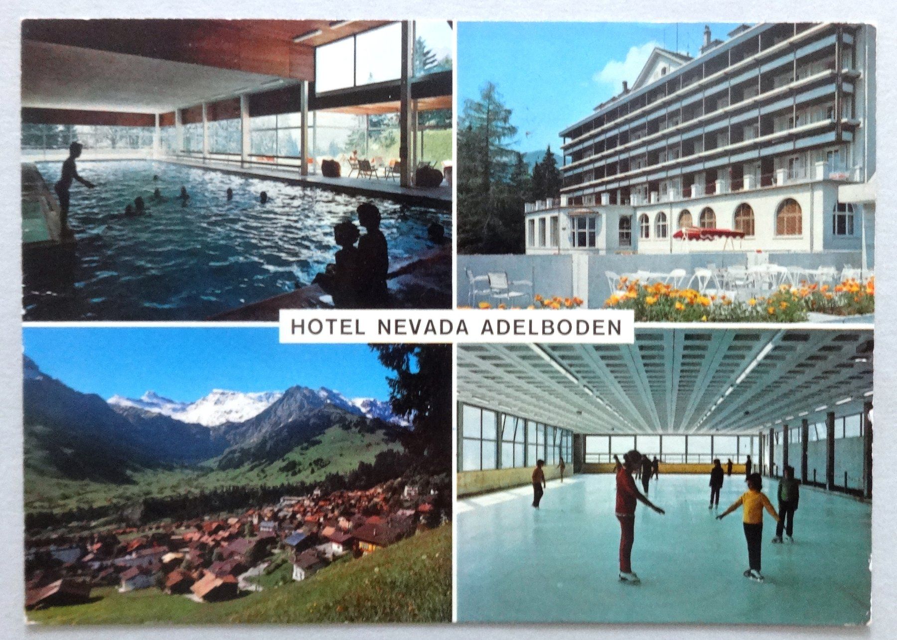 Cartoline postali: Hotel Nevada, Adelboden, Berner Oberland – Difettoso da Fétigny venduto da Billy2miny