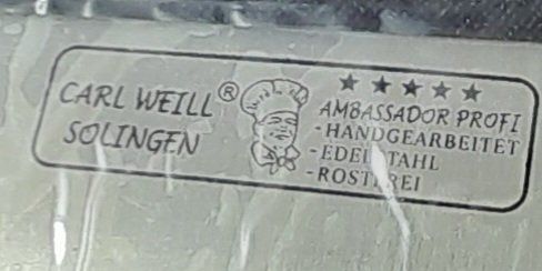Coltelli: Messerset Solingen Carl Weill – Nuovo e nell'imballaggio originale da Davos-Frauenkirch venduto da KCHrist 2