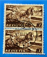 Nr.252 Bauer,Pferd,Pflug  GESTEMPELT 1941  