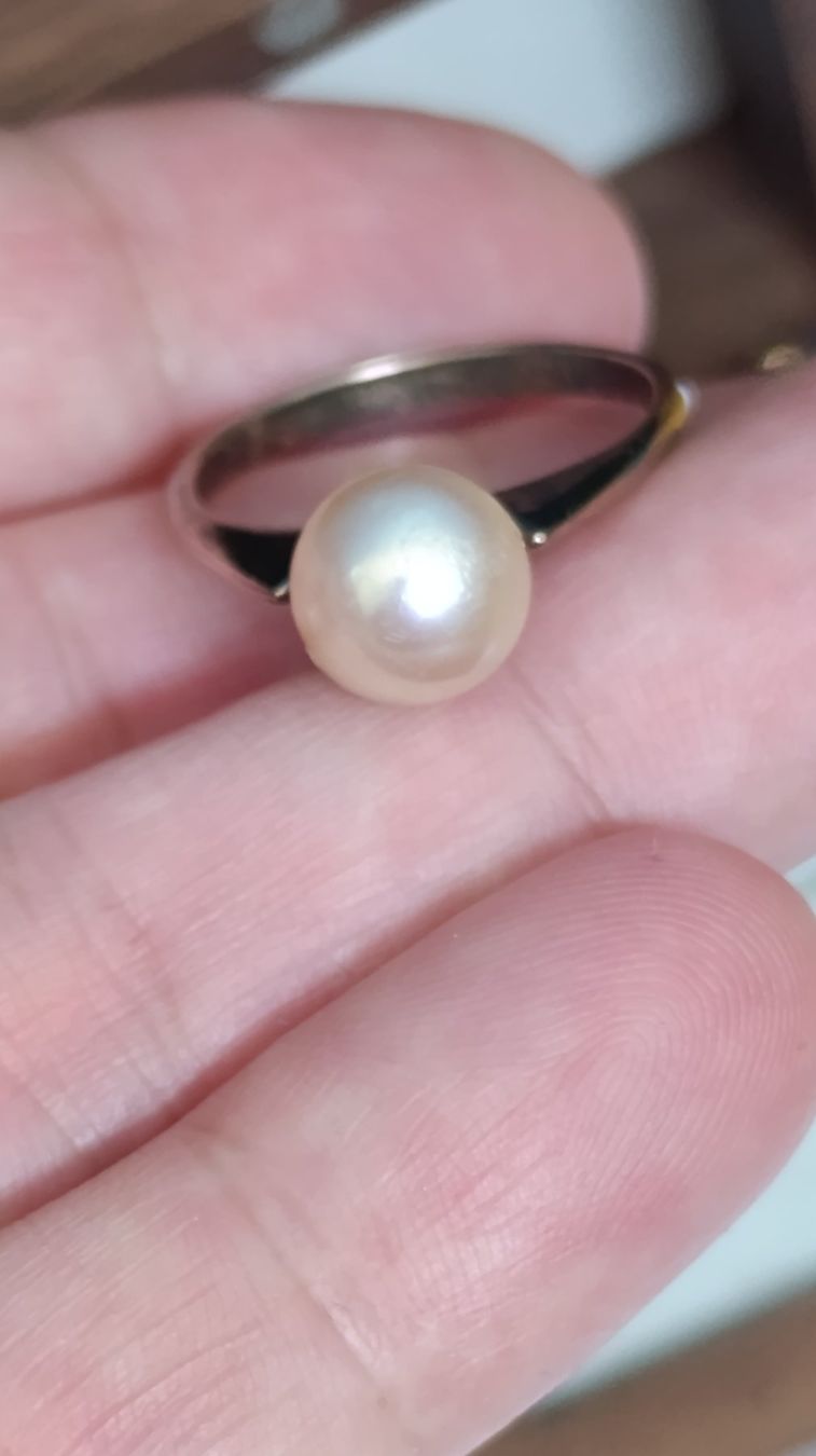 Ringe: Bague ancienne Argent Plaqué Or & Perle! – Gebraucht aus Genève von EcrinVintage 4