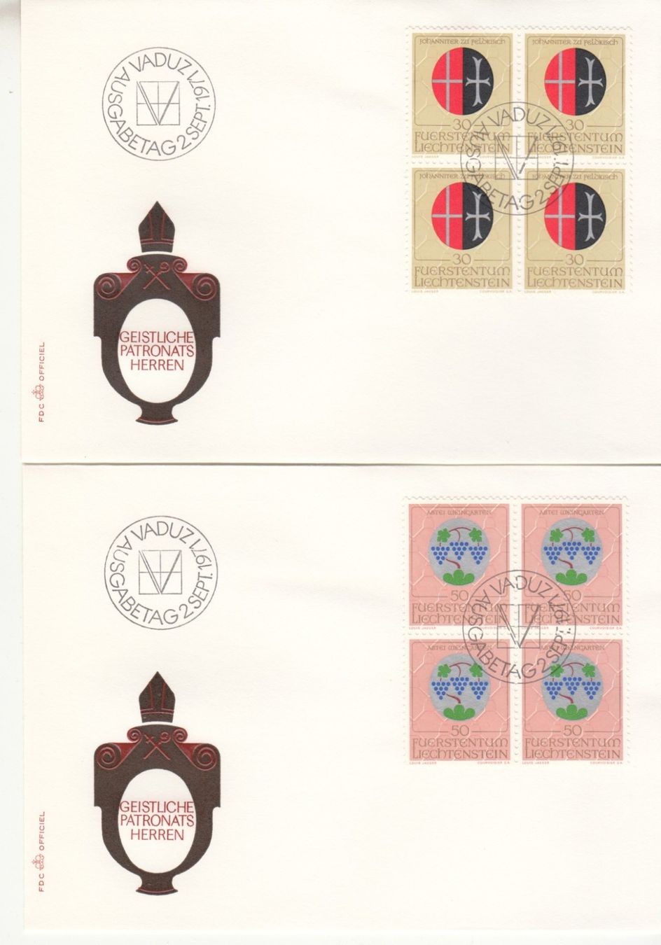 Tutti i francobolli: LBK 484 - 486 im 4er-Block FDC – Usato da Bürglen TG venduto da StampGraf 1