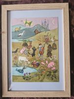 Aquarelle Claire Finaz artiste 1960 Décors pour enfants
