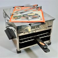 Gril électrique LAREM fermé anti-fumée grill et plaque inox