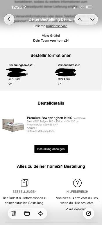 Letti: Boxspringbett KNIX Premium 180x200 – Usato da Frick venduto da Sandy_0610 2