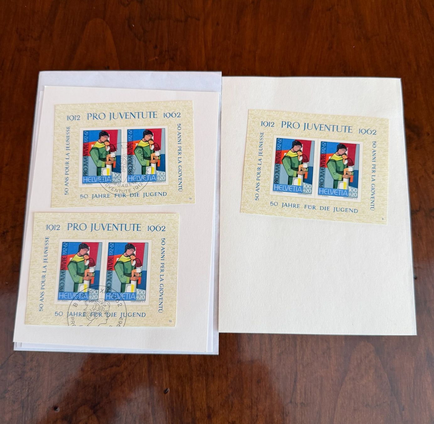 Alle Briefmarken: Pro Juventute Block 1962 postfrisch & gestempelt – Gebraucht aus Nussbaumen AG von saglre