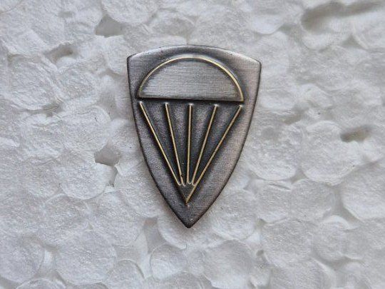 Schweizer Armee Placchette & Badge: ** Spezialistenabzeichen Fallschirmabsprung Hoch ** – Nuovo e nell'imballaggio originale da Riedholz venduto da fr_sIruP