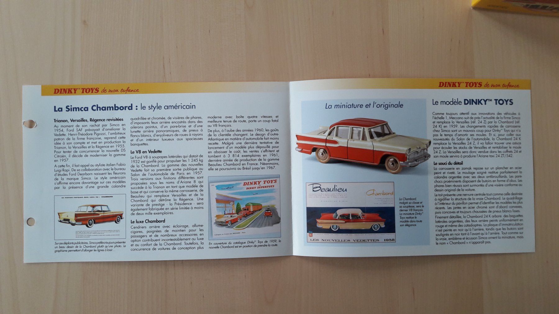 SUPERBE ancien Dinky Toys France 24K Simca Chambord NEUF boîte ori