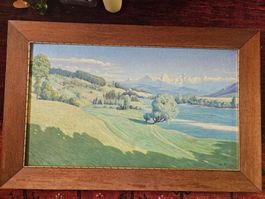 W. Studer Gemälde, signiert, Landschaft, Jahr ca. 1900 -1930
