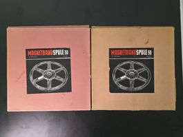 2 AGFA Magnetbandspule 30 Vintage Tonband 1000m 29cm Durchm.
