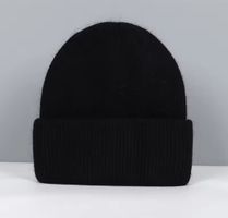 Neu! Warme, weiche, schwarze Beanie aus KASCHMIR & Angora, M