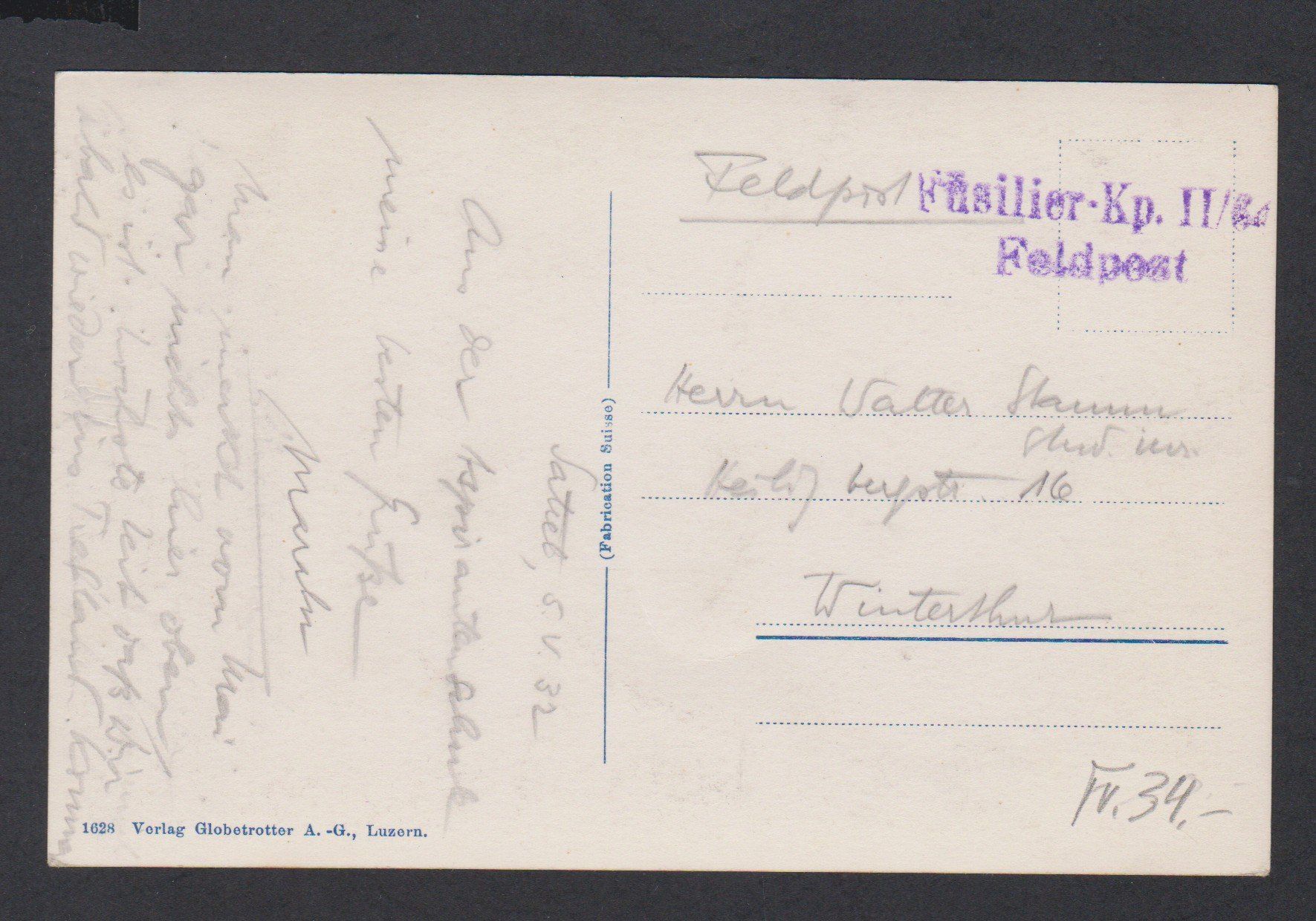 Cartoline postali: Sattel  SZ   :   alte Ansichtskarte mit Bahnhof + Feldpost – Usato da Vitznau venduto da Ropaku 1