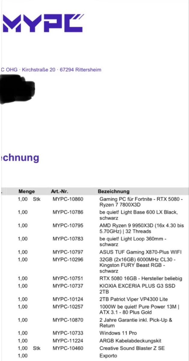 Nvidia PC: High-End-Gaming-PC (5080) – Nuovo (secondo la descrizione) da Thun venduto da sec_v6fz 3