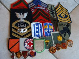 Militaire, lot armée américaine, anciens.
