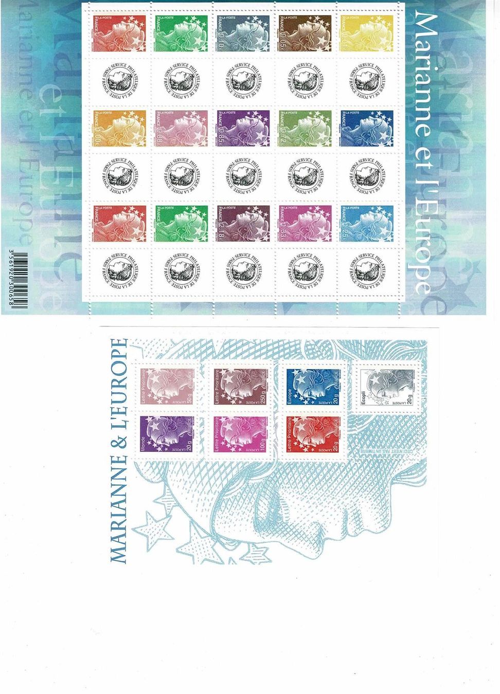 Alle Briefmarken: Mariannes & l'Europe 2 KB ** – Neu (gemäss Beschreibung) aus Lausanne von Whorvath