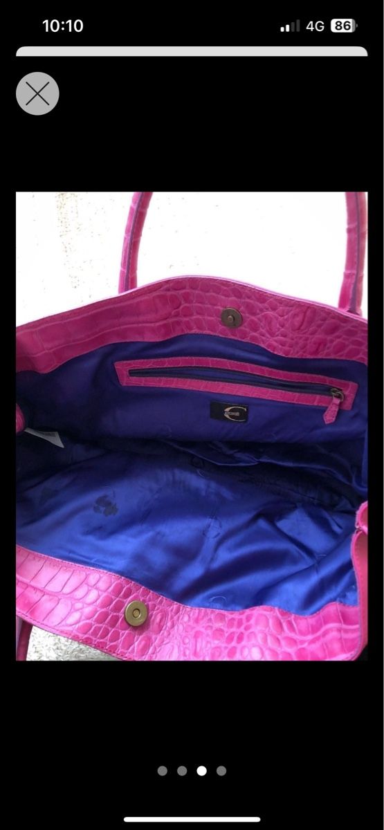 Roberto Cavalli Borse da donna: JustCavalli Ledertasche pink Kroko-Optik – Nuovo (secondo la descrizione) da Rüfenacht venduto da lilly_67 2