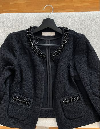 Hallhuber Tweed-Blazer aus Baumwolle – Gr. S