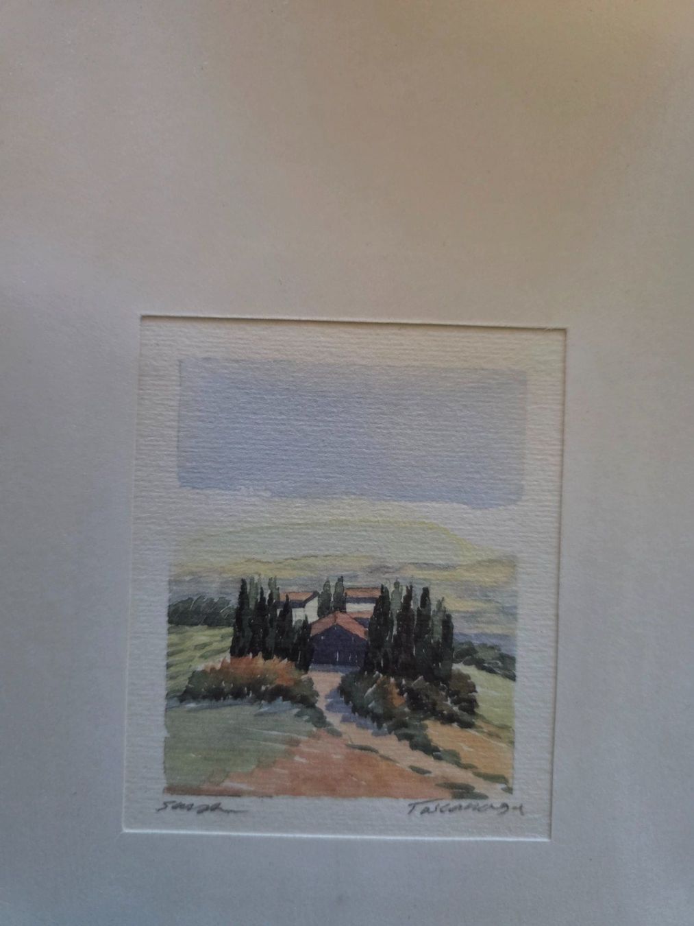 Dipinti: Bild feines Aquarell Gemälde Toscana 1994 – Usato da Walterswil BE venduto da Lonitti 4