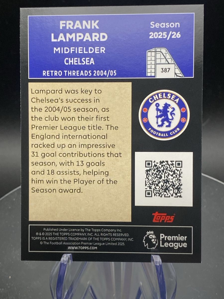 Topps Carte collezionabili: Topps Premier League Legend Frank Lampard Silver Refractor  – Nuovo (secondo la descrizione) da Deitingen venduto da _mark_ 3