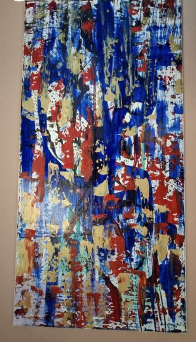 Tableaux: Gemälde " Bunt" handmade 50×100 – Neuf (Voir description) à Riehen par Steinbock1970 1