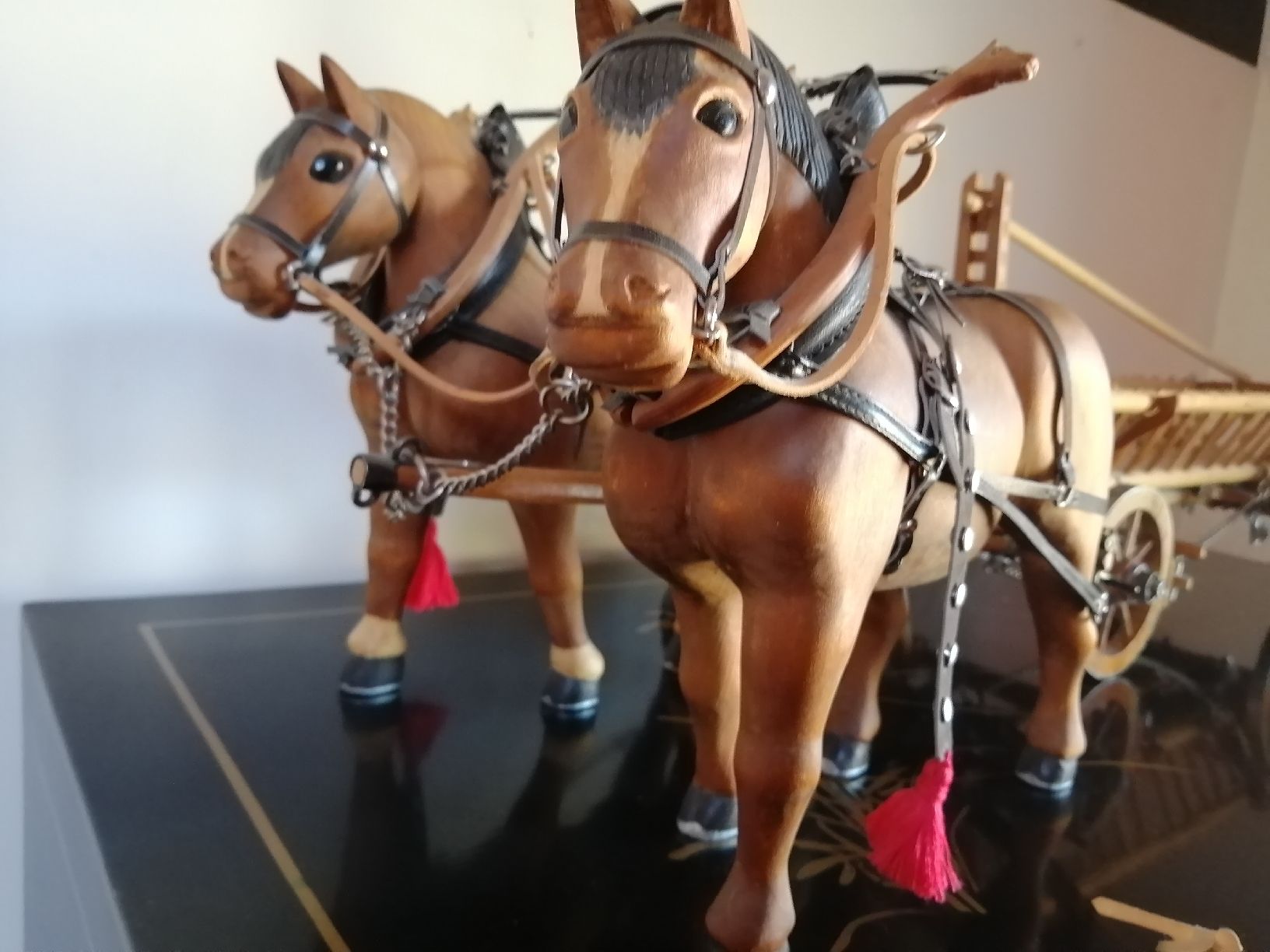 Statuette: Handgeschnitzte Pferde mit Fuhrwagen – Usato da Nunningen venduto da silvermoon68 5