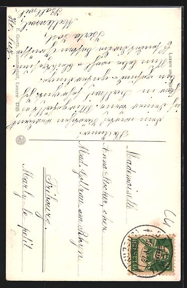 Cartoline postali: AK Luzern, Gesamtansicht mit Dampfer – Usato da Berlin venduto da bartko-reher 1