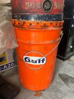 Vintage Gulf Schmierfett Fass (inkl restinhalt)
