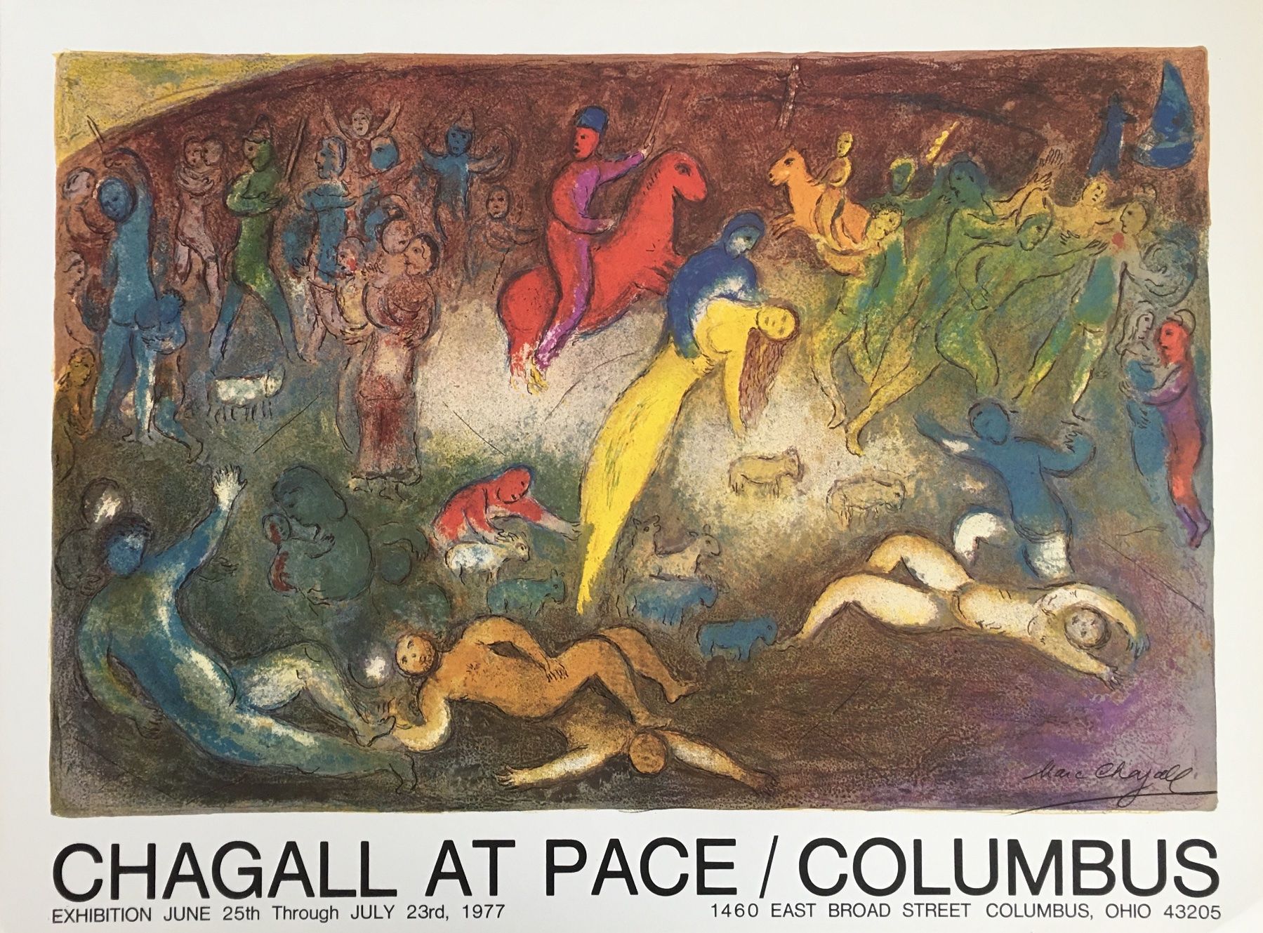 Grafica & Litografie: Marc Chagall     "Chagall At Pace/Columbus" – Usato da Nennigkofen venduto da waltraub 1