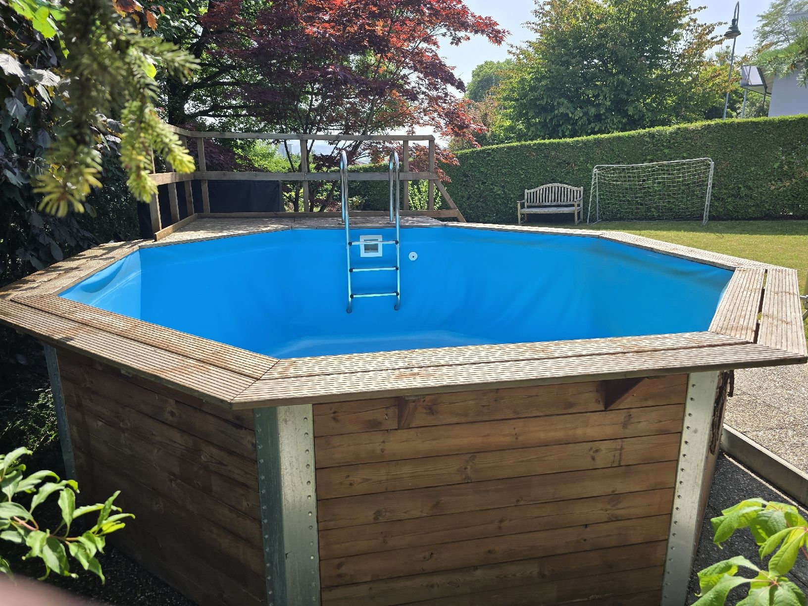 Piscine: SALES Holz Pool + Sandfilter u. Orginal verpackt Poolsauger – Usato da Elsau venduto da oli_2tdc 3