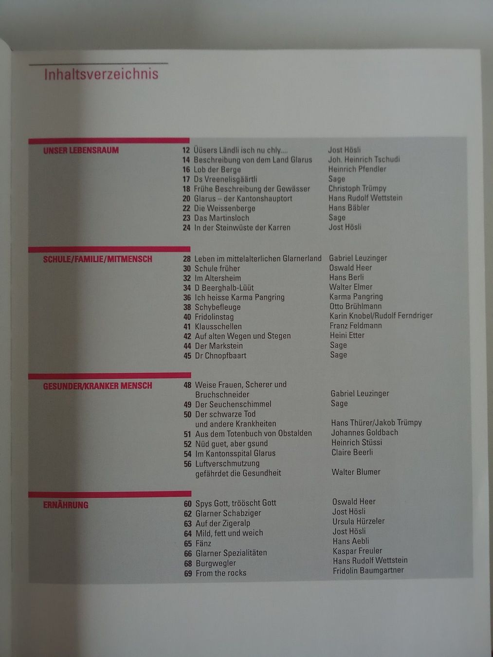 Libri: Glarner Heimatbuch, Lehrmittelverlag Glarus, 1992 – Usato da Bilten venduto da Bora3 2
