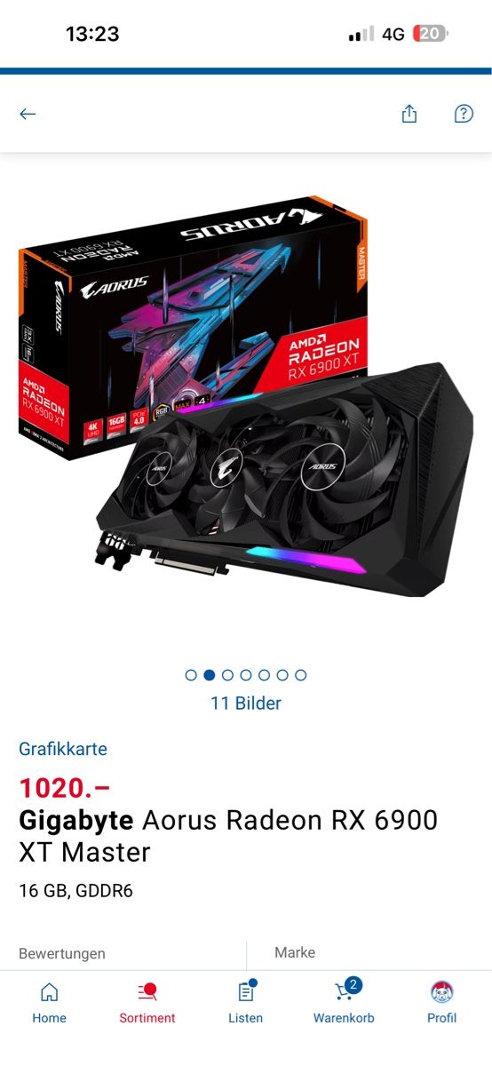 Amd Schede grafiche: GIGABYTE 6900xt Grafikkarte – Nuovo (secondo la descrizione) da Murgenthal venduto da sah_t8n7 4