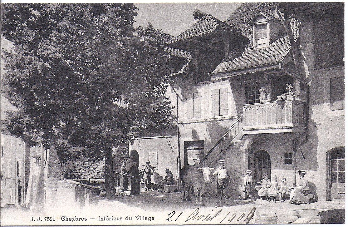 Cartoline postali: CHEXBRES, intérieur du village – Nuovo (secondo la descrizione) da Les Verrières venduto da Scampi0