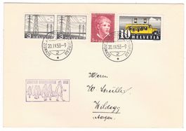 Lettre de Zürich BPA A612 pour Wildegg le 20.IV.53