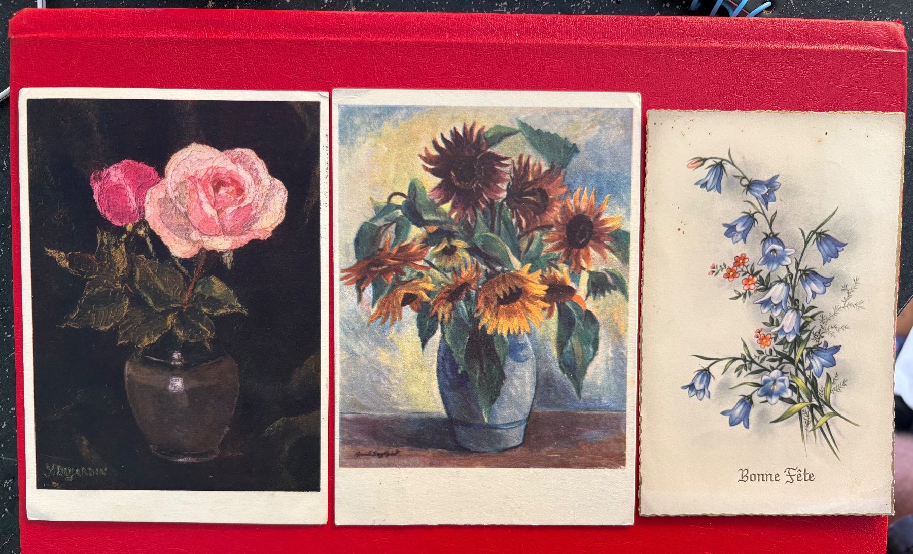 Cartoline postali: 3 Ansichtskarten zum Thema Blumen – Usato da St-Légier-Chiésaz venduto da Theo006