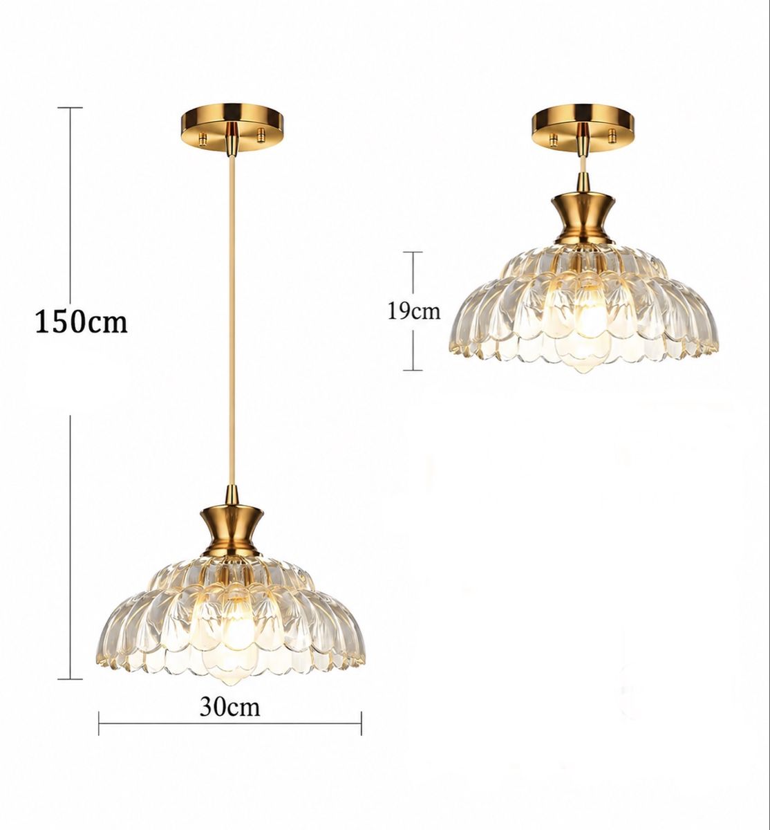 Lampadari & plafoniere: Vintage Retro Hängeleuchte gold/glas – Nuovo (secondo la descrizione) da Eglisau venduto da Dl-Dsgnn 1