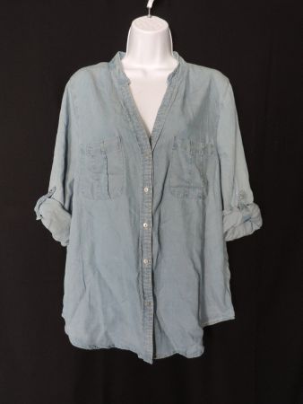 chemise jeans bleu clair