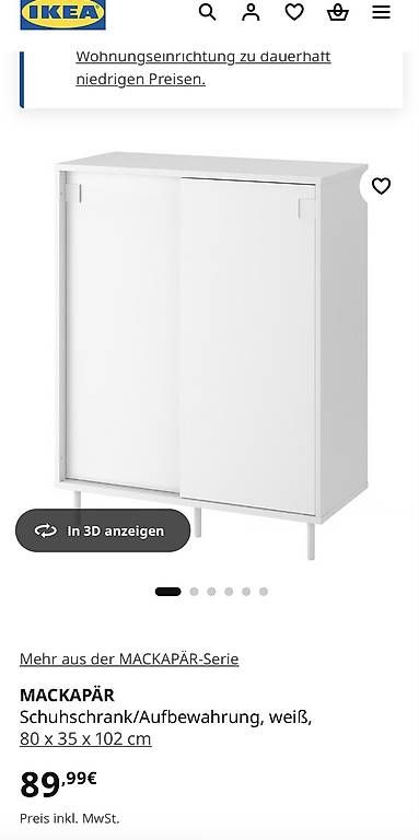 Cassettiere: Ikea Schuhregal /Kommode Mackapär – Usato da Jona venduto da Doonika 1