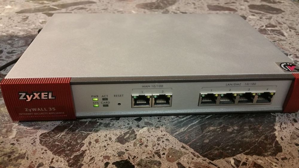 Zyxel Zywall 35 Routeur Pare-Feu Sécurité Internet Appliance