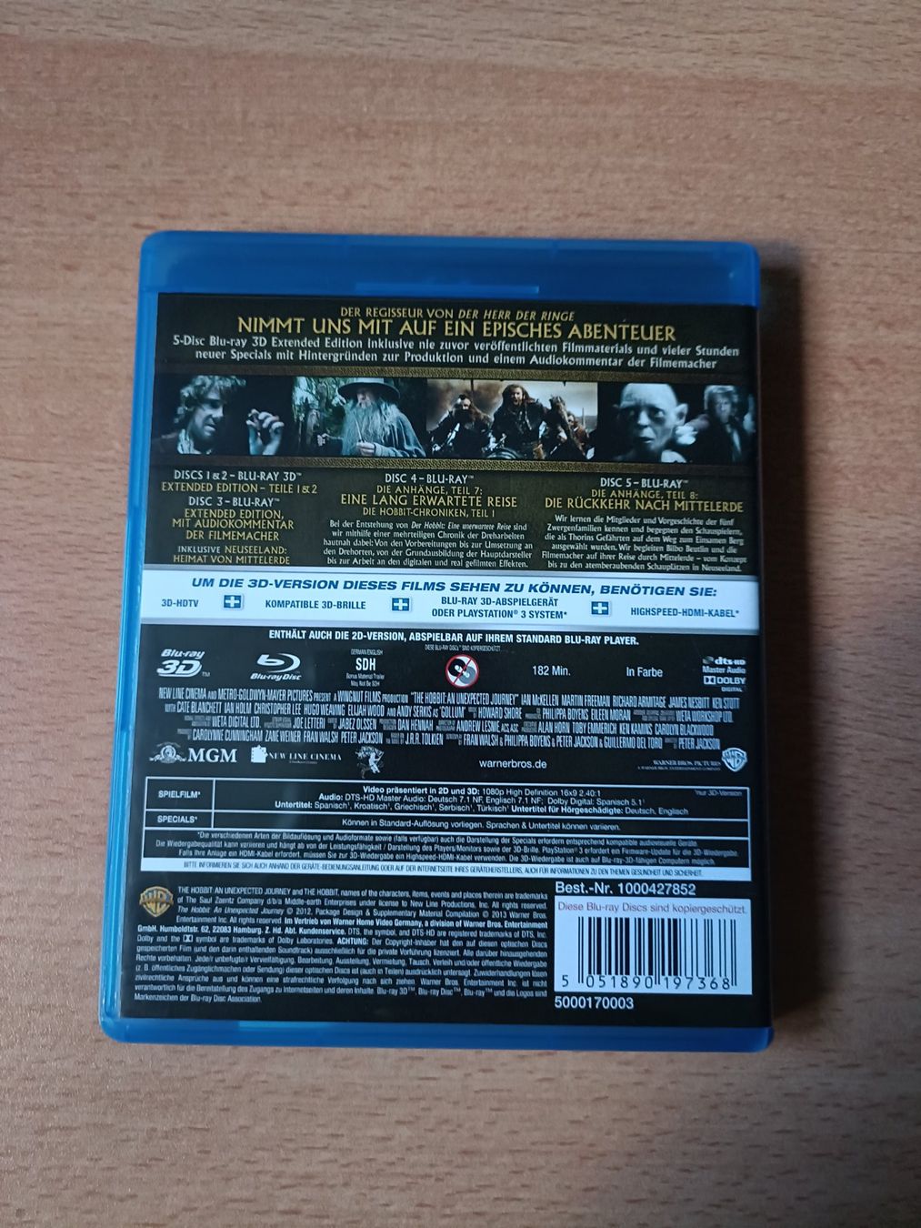 Alle DVDs: Der Hobbit - Eine unerwartete Reise   3D   Extended Edition – Gebraucht aus Köniz von Movieportal007 1