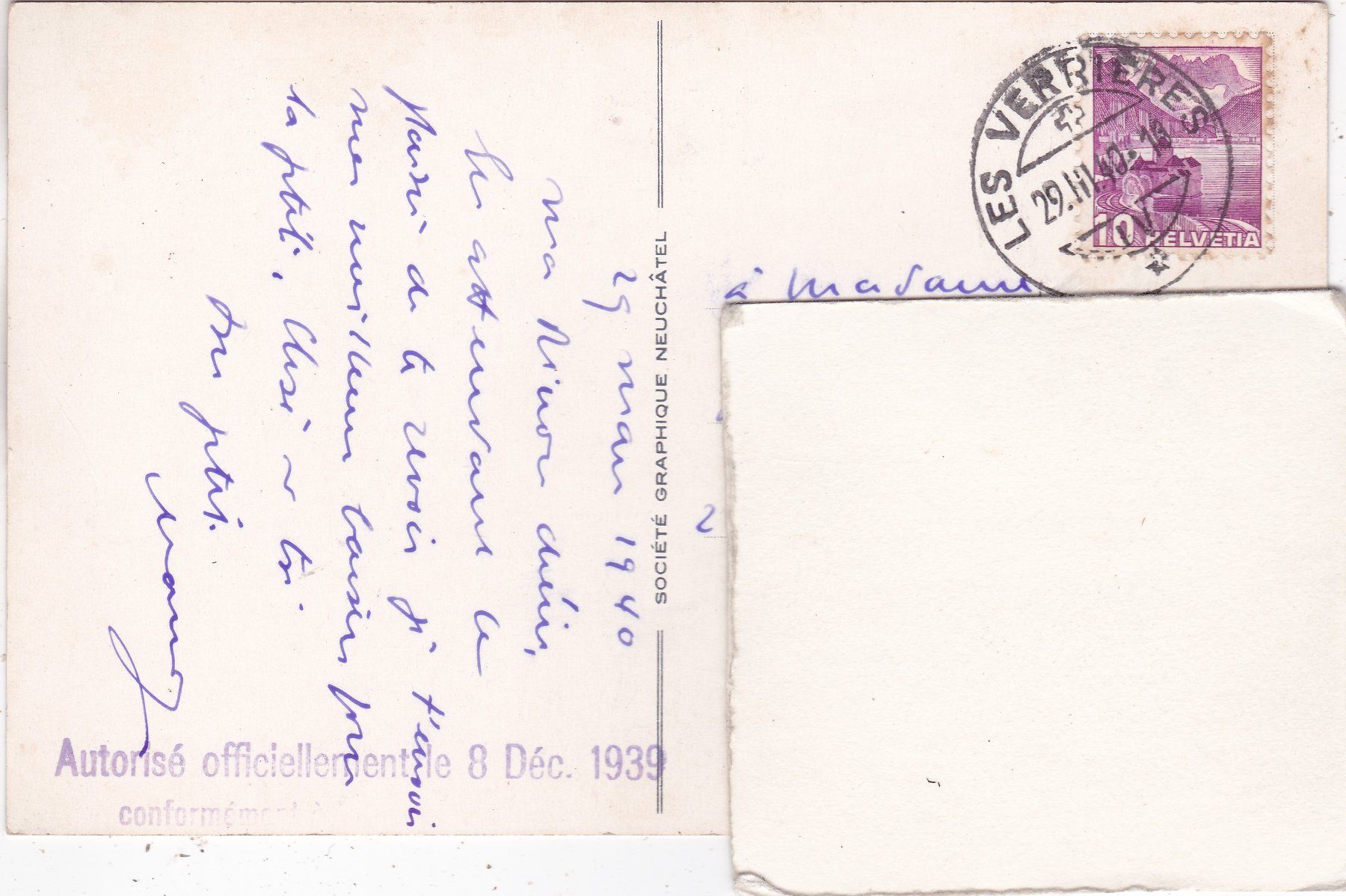 Cartoline postali: Colombier Le Château 1940 – Usato da Herisau venduto da Lisegrat2008 1