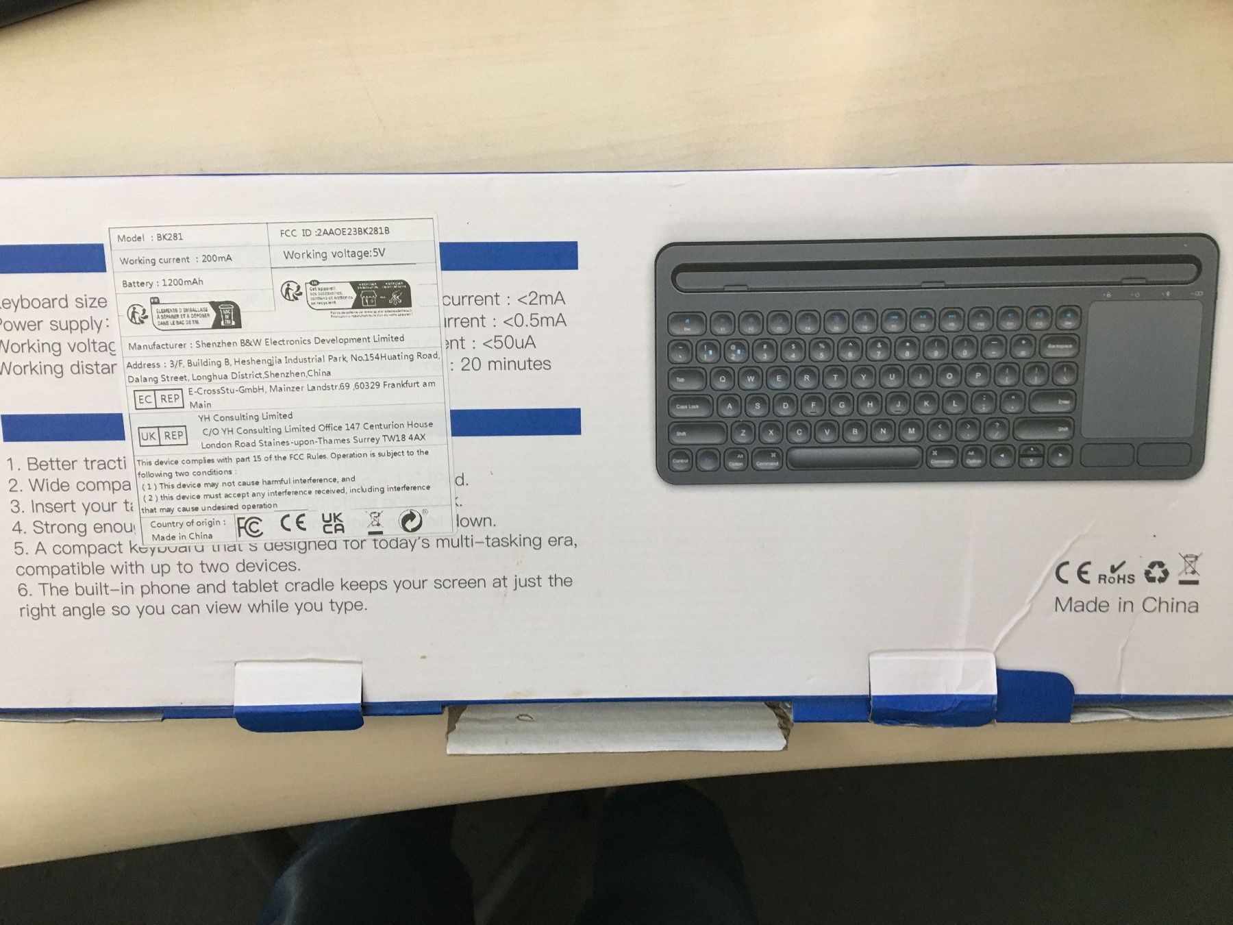Tastiere: Cradle Wireless Keyboard: Neuwertig & Praktisch! – Usato da Olten venduto da ELHANDEL 5