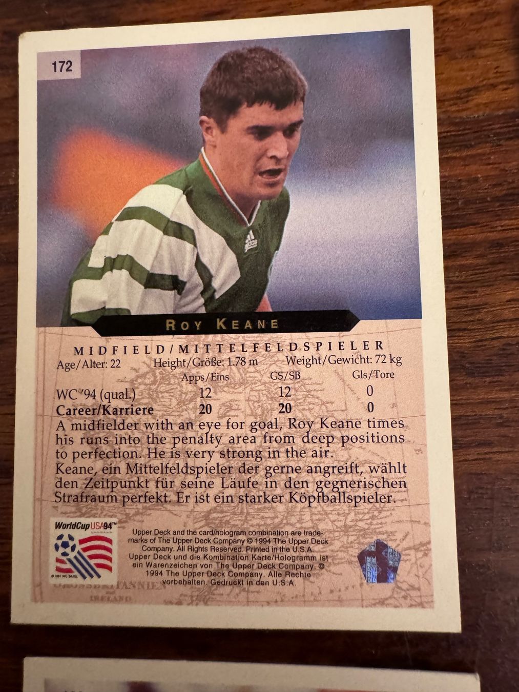 Carte collezionabili: 11 Upper Deck World Cup 1994 Sammelkarten gebraucht – Usato da Zürich venduto da 2013tg 6