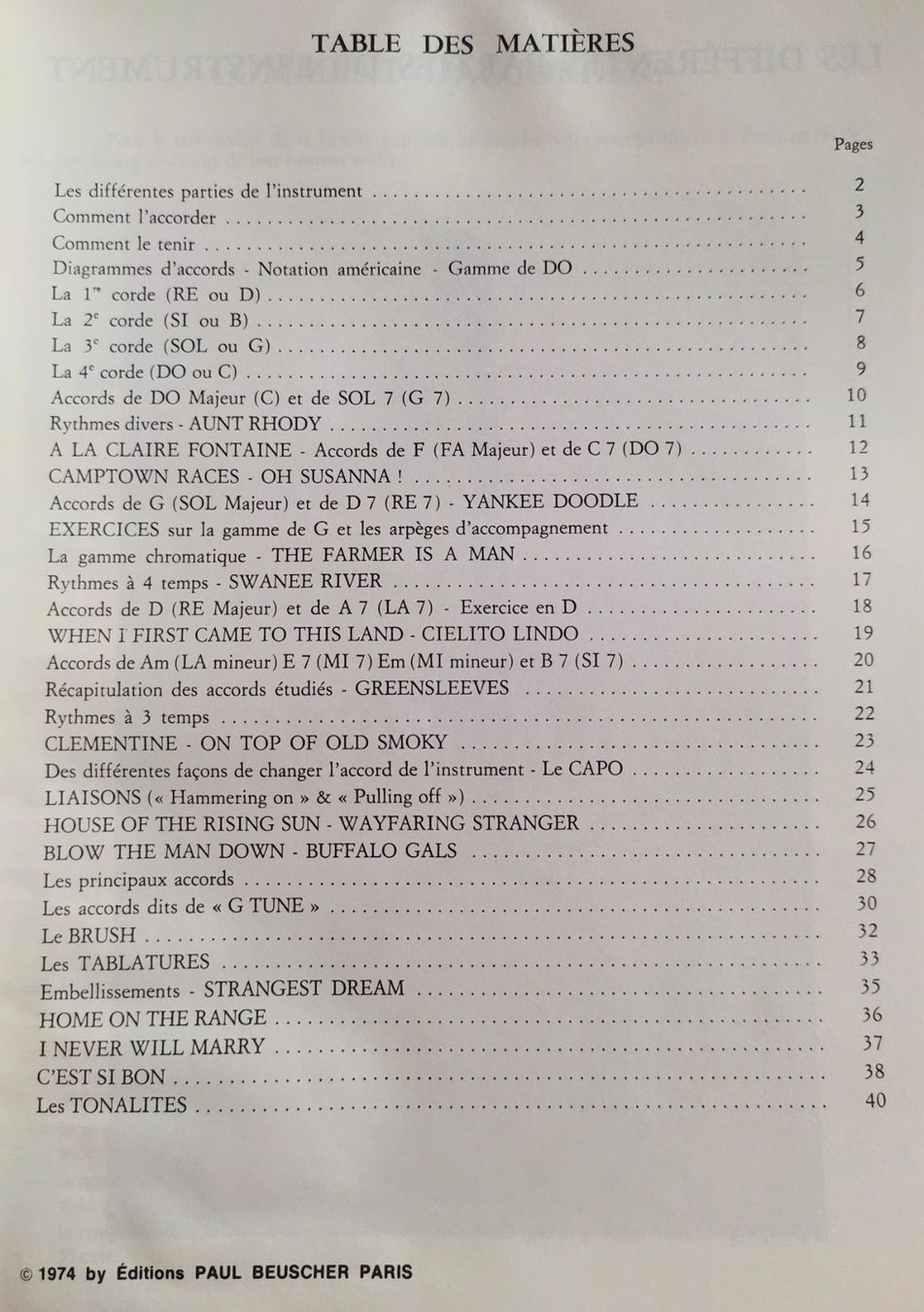 Bücher: Méthode de banjo américain à 5 cordes - partitions – Gebraucht aus Le Sentier von Alexandre_VI 1