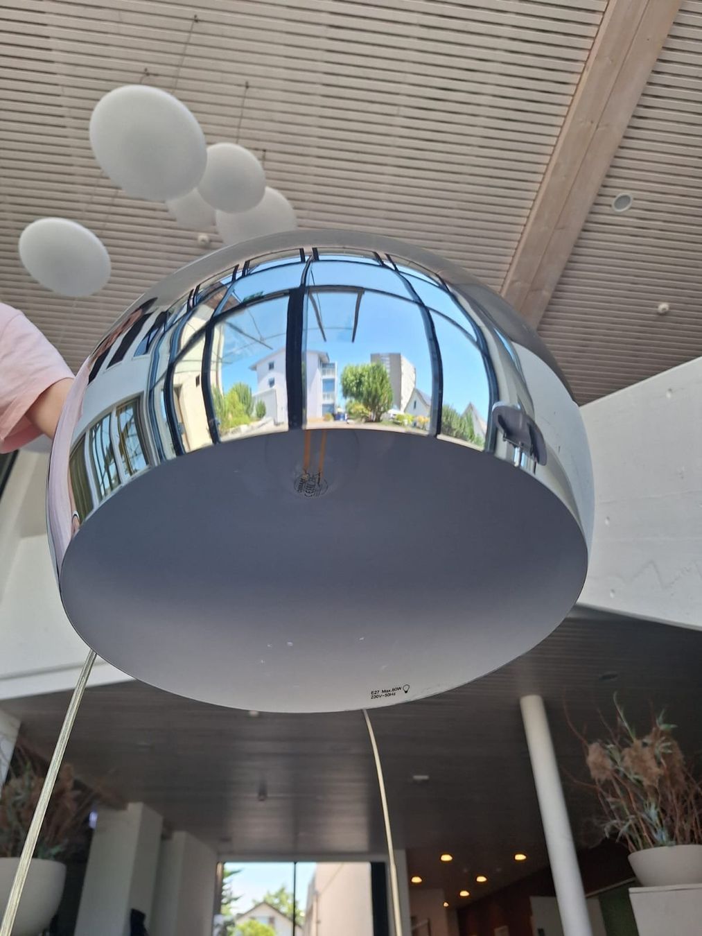 Lampade: Kugelleuchte Chrom Silber Metall gebraucht – Usato da Bleienbach venduto da mogig 2